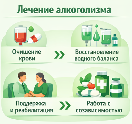 лечение алкоголизма в Ясногорске этапы